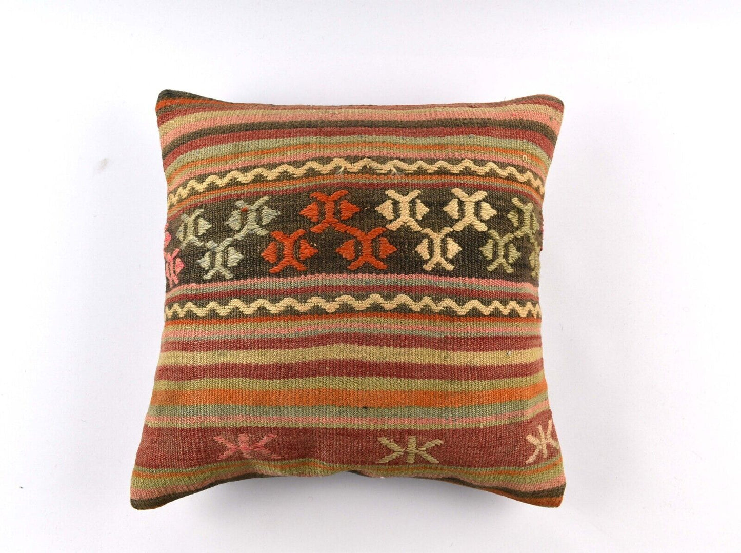 20x20 Kilim Pillow Cover Handmade Vintage Oushak Kilim Cushion Cover 4672