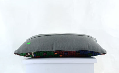 10x20 Kilim Lumbar Pillow Cover Vintage Ethnic Oushak Kilim Pillow Cover E1116