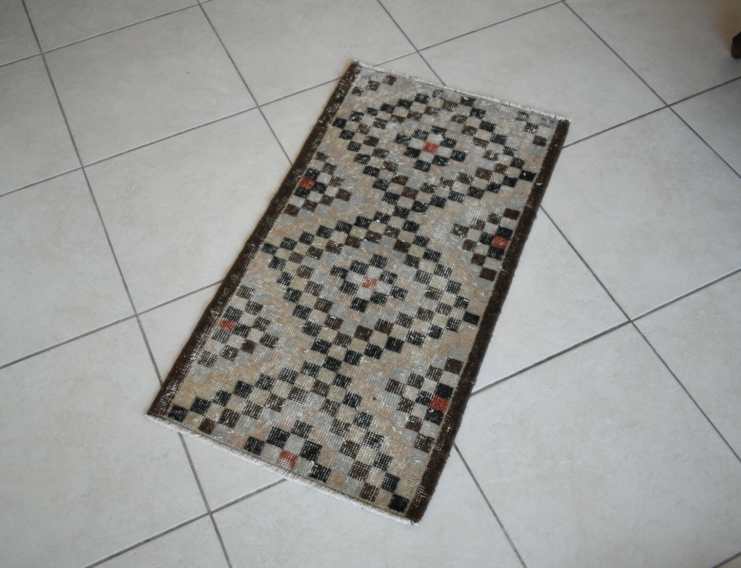  Oushak Runner 3.2x1.7 ft Vintage Turkish Runner Floor Runner Faded Runner Y25