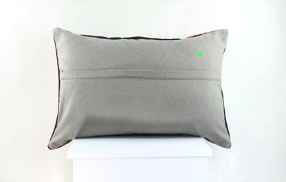 Kilim Pillow Cover 16x24 Tribal Vintage Turkish Carpet Lumbar Pillow Cover 2257