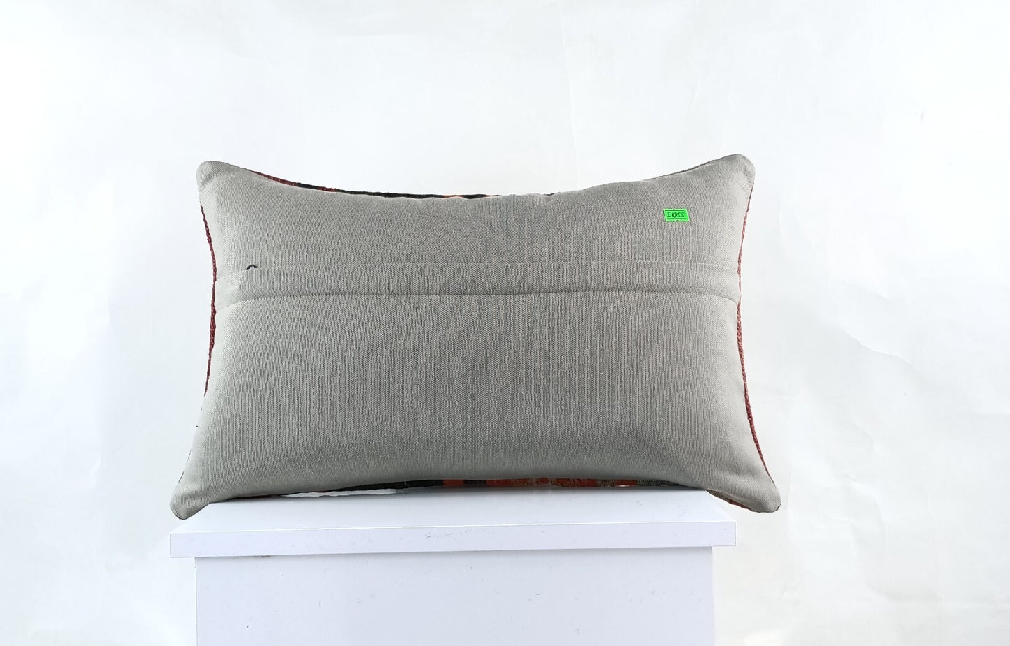 Kilim Pillow Cover 12x20 Turkish Handmade Sofa Couch Floor Lumbar Cushion E1055