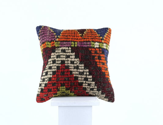 16x16 Ethnic Vintage Turkish Rug Pillow Cover Home Decorative Boho Cushion 1721