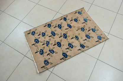 Small Turkish Runner 3.3x2.1 ft Vintage Runner Hallway Runner Handwoven Rug R37