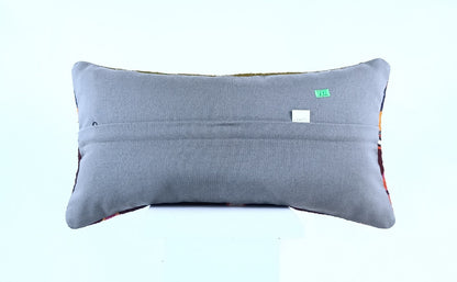10x20 Kilim Lumbar Pillow Cover Vintage Ethnic Oushak Kilim Pillow Cover 1893