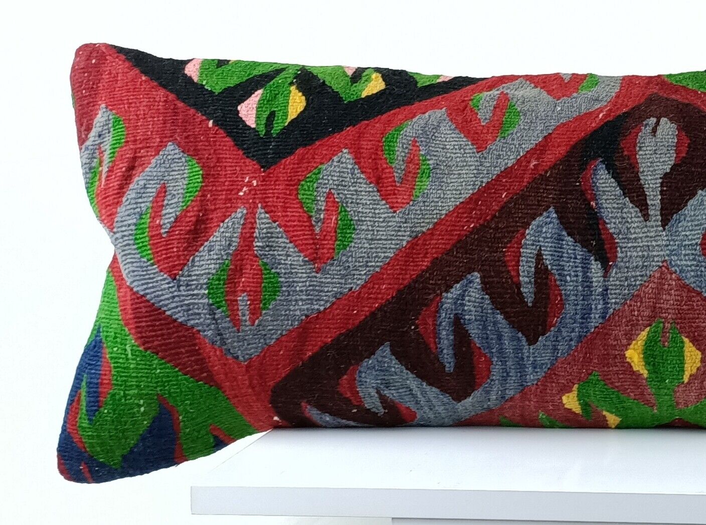 Kilim Pillow Cover 12x36 Home Decorative Handmade Ottoman Long Lumbar  A1525