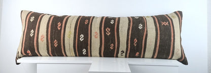 Extra Large Kilim Pillow Cover 16x48 Handmade Ethnic Boho Oriental Lumbar A1569