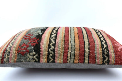 16x24 Kilim Pillow Cover Handmade Vintage Anatolian Lumbar Cushion Cover 4763