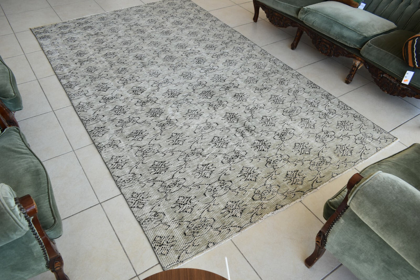 Large Turkish Rug 8.6x5.2 ft Vintage Rug Faded Oushak Rug Living Room Carpet B17