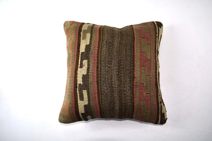 14"x14" Kilim Pillow Cover Handmade Turkish Tribal Ethnic Boho Rug Cushion 4269