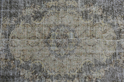 Large Turkish Rug 7.8x6.1 ft Vintage Rug Faded Oushak Rug Living Room Carpet B25