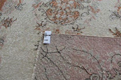 Faded Oushak Rug 9.4x5.2 ft Anatolian Rug Turkish Carpet Boho Floor Rug U21