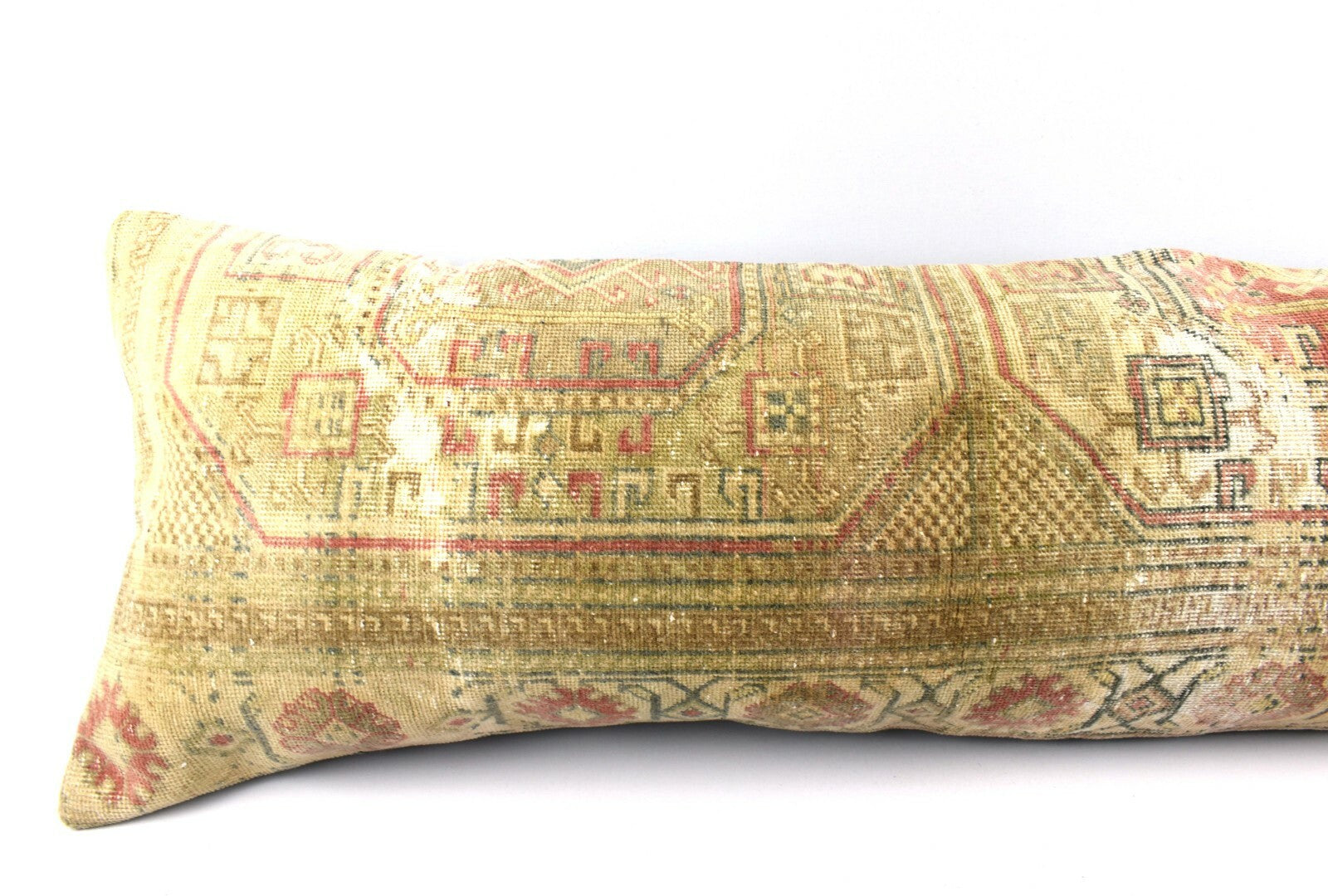 Extra Large Kilim Pillow Cover 16x48 Handmade Ethnic Turkish Rug Lumbar A3318