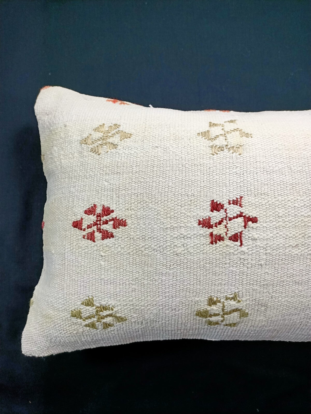 Kilim Pillow Cover 12x20 Turkish Handmade Sofa Couch Floor Lumbar Cushion E38