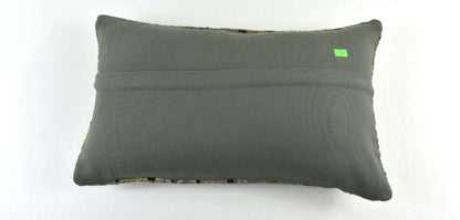 Kilim Pillow Cover 12x20 Handmade Turkish Rug Boho Ethnic Lumbar Cushion 3330