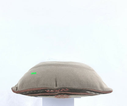  Turkish Kilim Pillow Cover 16x16 Home Decorative Wool Oushak Rug Cushion A532