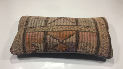 Turkish Cushion Cover 8"x16" Handmade Vintage Boho Ethnic Throw Pillow Case 943