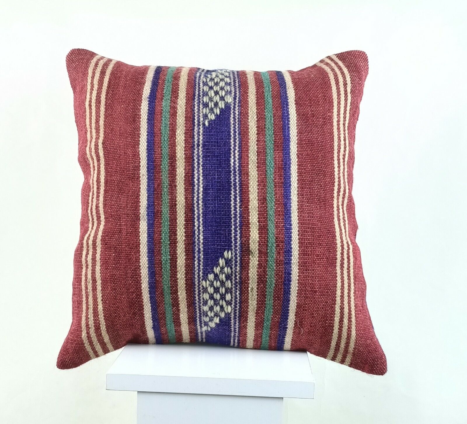 Kilim Pillow Cover 16x16 Oriental Traditional Handmade Bohemian Cushion A1141