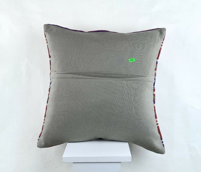 Throw Pillow Cover 18x18 Handmade Turkish Traditional Oushak Kilim Cushion A1440