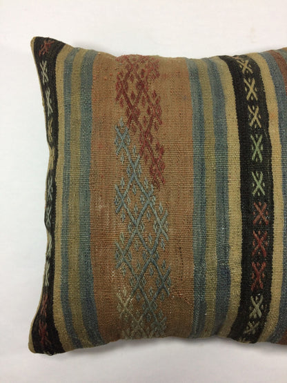 18"x18" Kilim Pillow Cover  Handmade Turkish Vintage Cushion Tribal Lumbar 1277