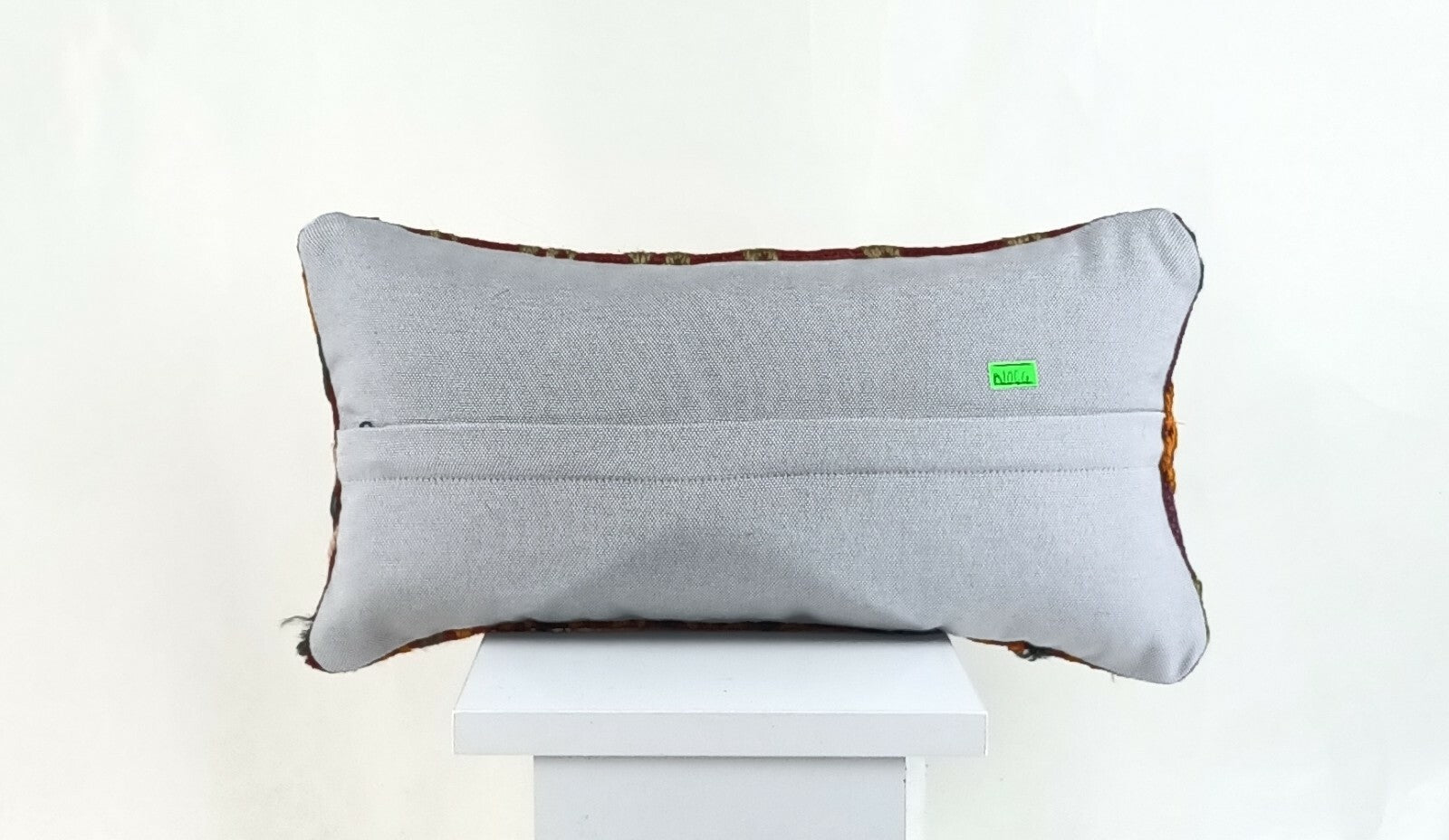 Kilim Lumbar Cover 8x16 in Handmade Oriental Rug Tribal Ethnic Pillow Case A1044