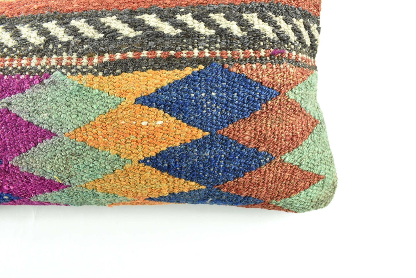 Turkish Cushion Cover 8"x16" Handmade Vintage Boho Ethnic Throw Pillow Case 3143