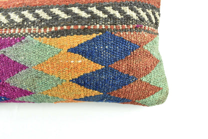 Turkish Cushion Cover 8"x16" Handmade Vintage Boho Ethnic Throw Pillow Case 3143