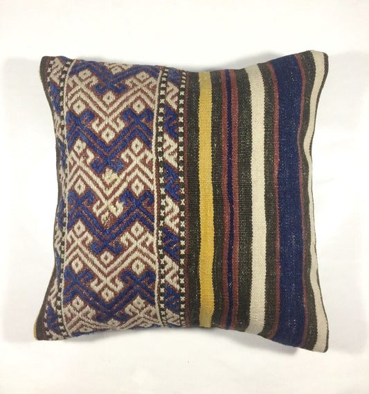 16x16 Ethnic Vintage Turkish Rug Pillow Cover Home Decorative Boho Cushion 569