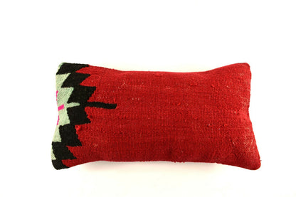 8x16 Kilim Pillow Cover Vintage Tribal Oushak Kilim Ethnic Lumbar Cover A2971