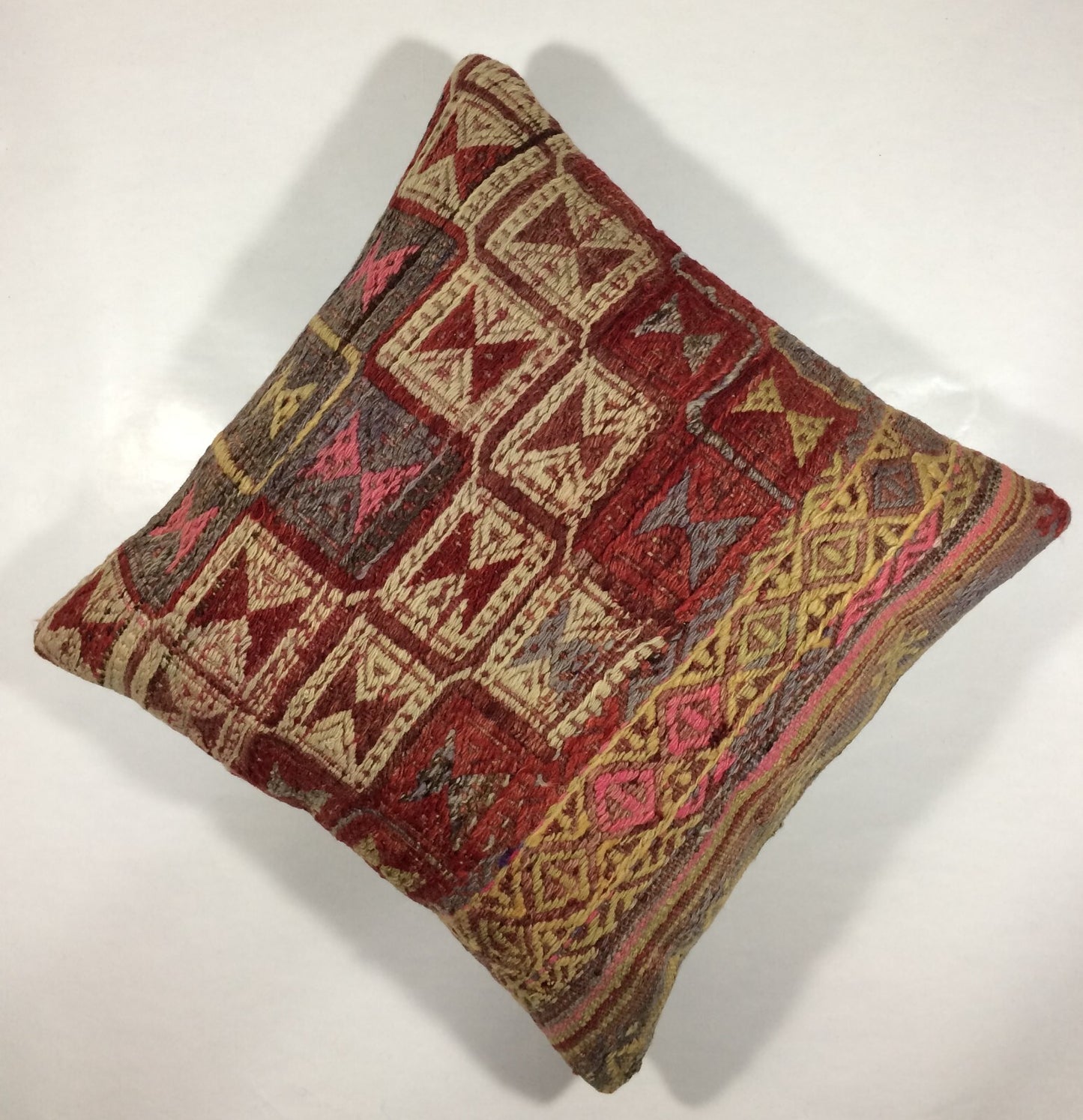 18"x18" Kilim Pillow Cover  Handmade Turkish Vintage Cushion Tribal Lumbar 661