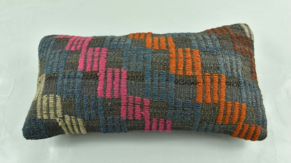 Turkish Cushion Cover 8"x16" Handmade Vintage Boho Ethnic Throw Pillow Case 3139