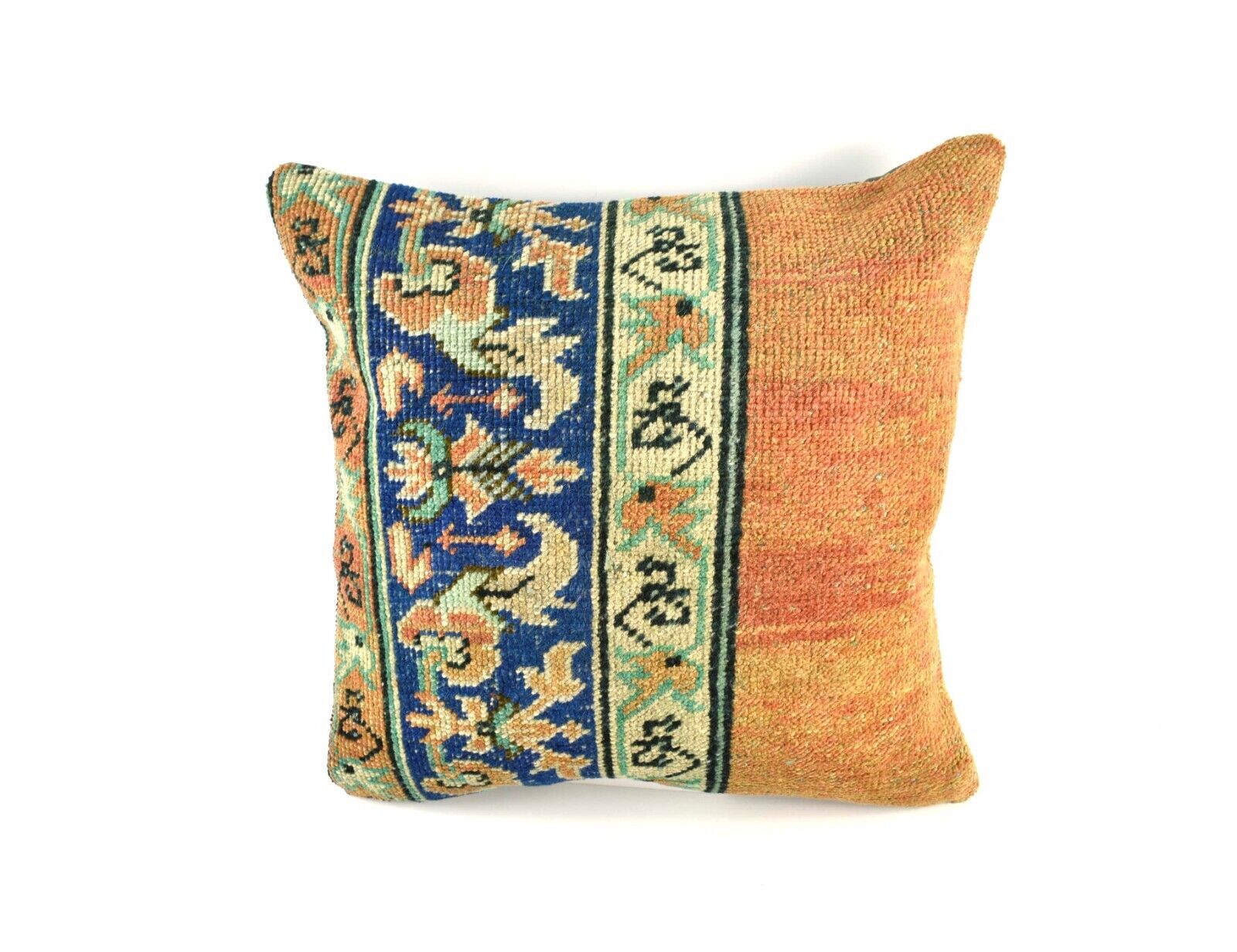 20x20 Kilim Pillow Cover Handmade Vintage Oushak Kilim Cushion Cover 4082