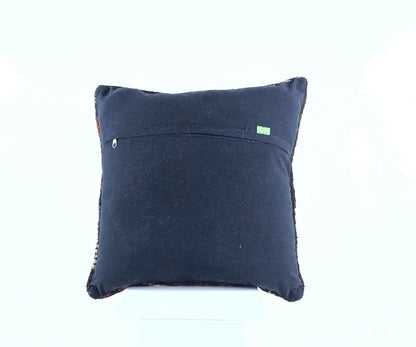  Turkish Kilim Pillow Cover 16x16 Home Decorative Wool Handmade Rug Cushion A501