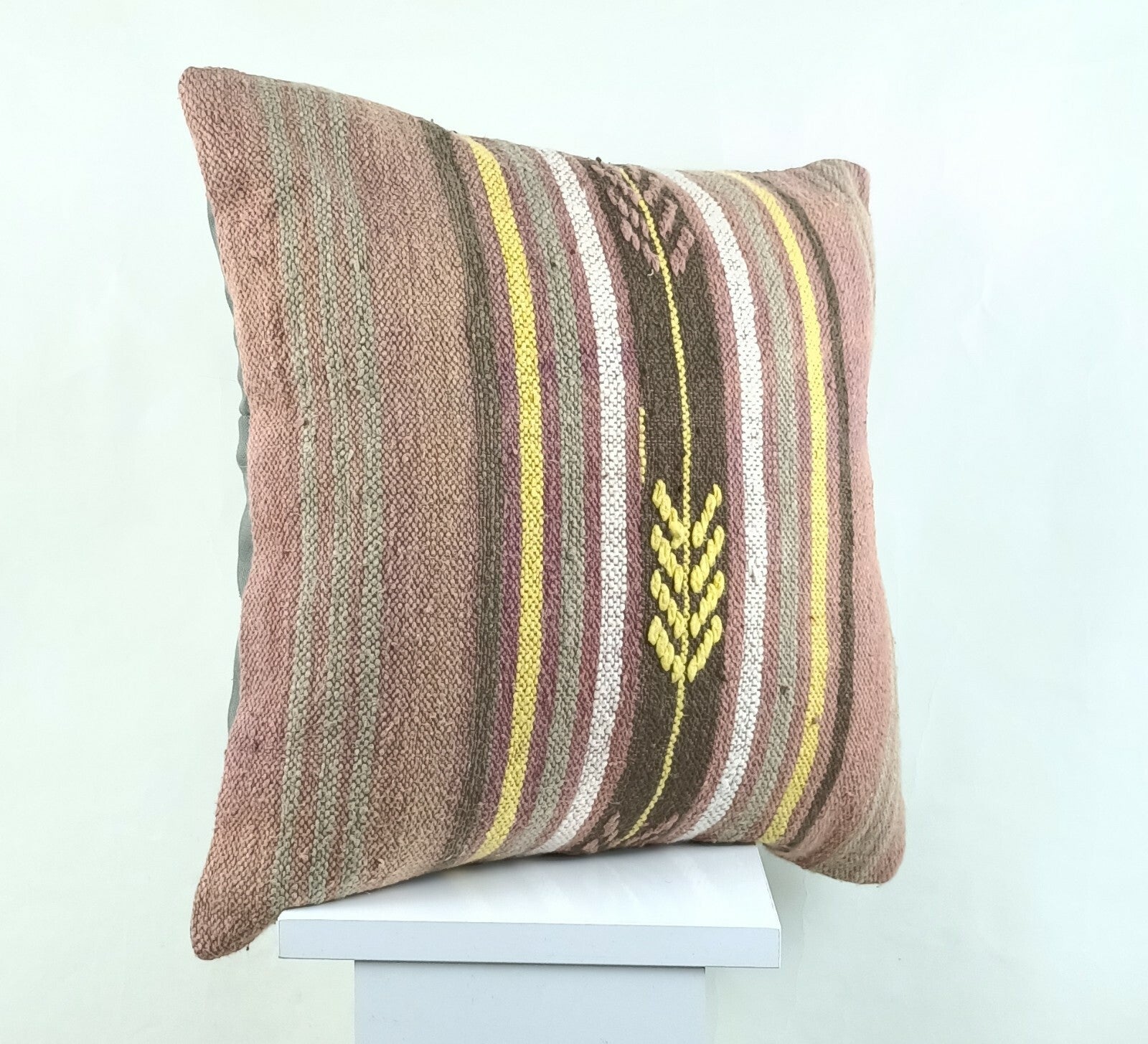 Kilim Pillow Cover 16x16 Oriental Traditional Handmade Bohemian Cushion A1139