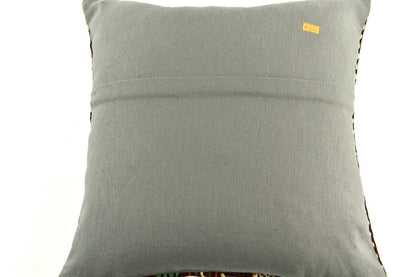 18x18 Kilim Pillow Cover Handknotten Vintage Pillow Oushak Kilim Pillow  A2842