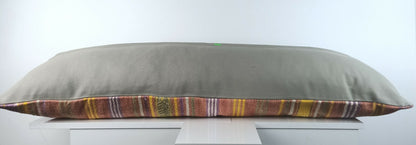 Kilim Lumbar Cover 16x48 Handmade Extra Large Turkish Ethnic Throw Pillow A1591