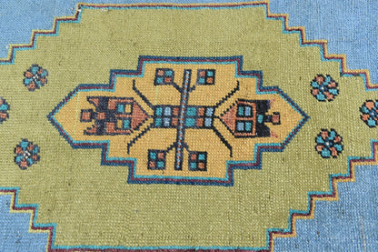 Turkish Runner 3.1x1.6 ft Runner Vintage Oushak Runner Small Faded Runner Y30