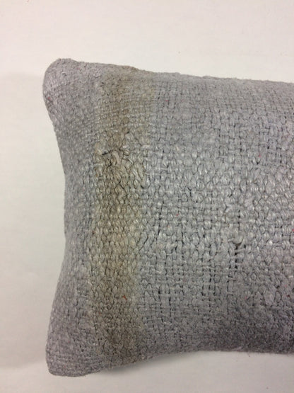 Kilim Pillow Cover 12x20 Handmade Turkish Rug Boho Ethnic Lumbar Cushion 1485