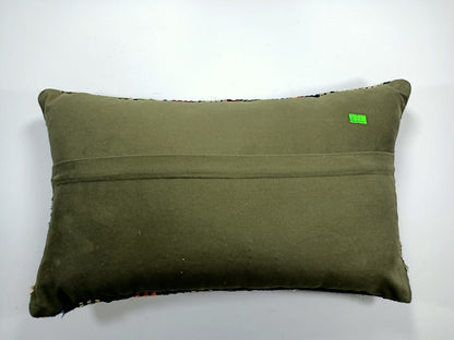 Kilim Pillow Cover 12x20 Turkish Handmade Sofa Couch Floor Lumbar Cushion E22