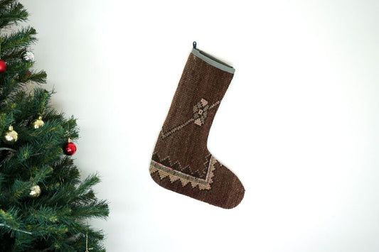 Kilim Christmas Stocking Vintage Rug Stocking Ethnic Decorative Xmas Socks S505