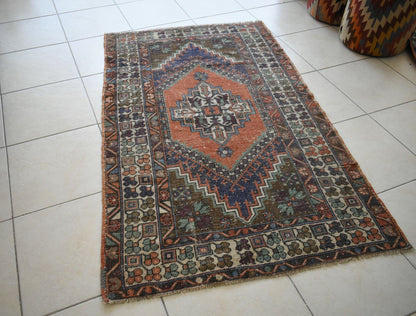 Faded Oushak Rug 5.8x3.5 ft Anatolian Rug Turkish Carpet Boho Floor Rug U09