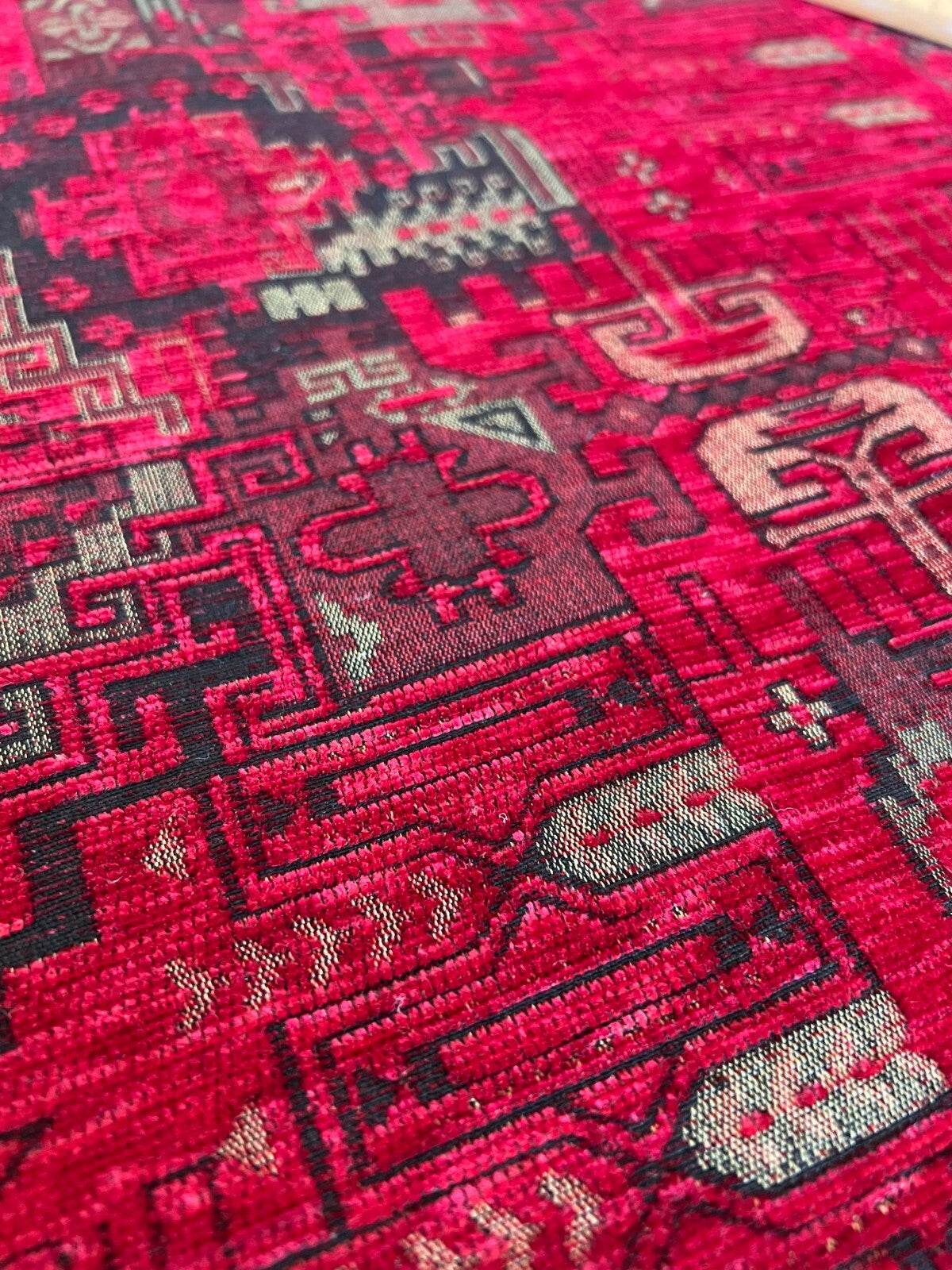 Kilim Pattern Upholstery Fabric Oriental Ethnic Design Decorative Boho Tapestry