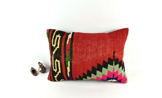 16x24 Kilim Pillow Cover Handmade Vintage Anatolian Lumbar Cushion Cover A2706