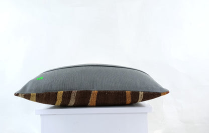 Kilim Pillow Cover 12x20 Turkish Handmade Sofa Couch Floor Lumbar Cushion E975