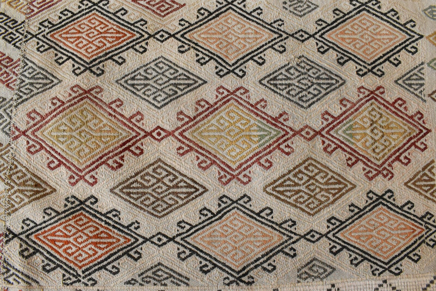 Oushak Small Kilim 2 x 3 ft Vintage Handmade Entryway Hallway Wool Runner C53