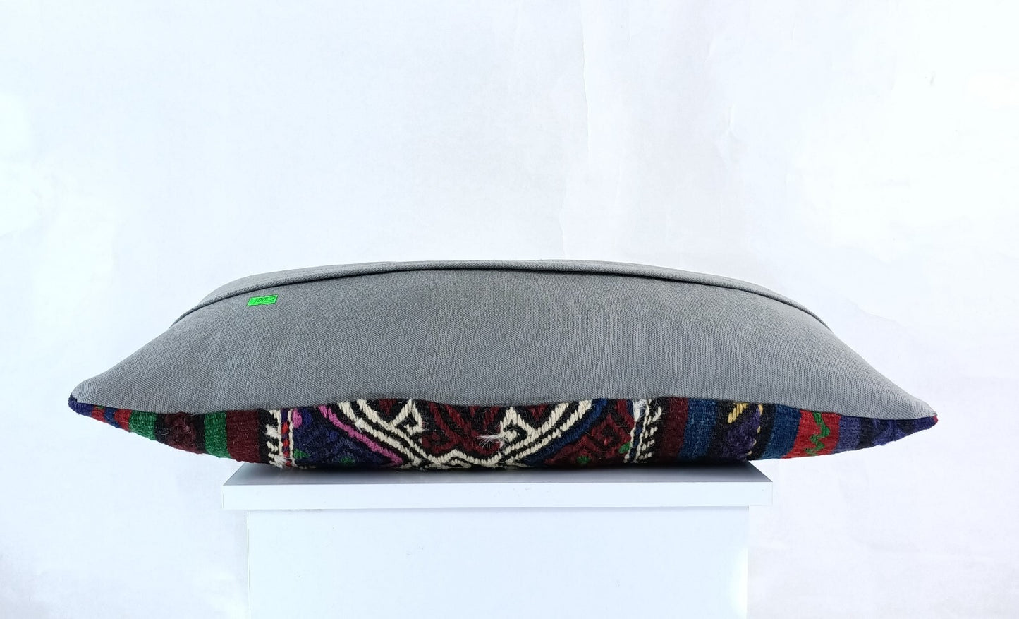 Handmade Turkish Kilim Pillow Cover 12x24 Ethnic Boho Sofa Lumbar Cushion E1006