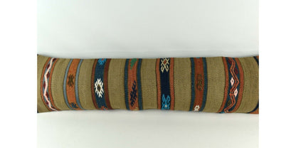 12x48 Vintage Rug Pillow Cover Handwoven Kilim Lumbar Pillow Cover 4052