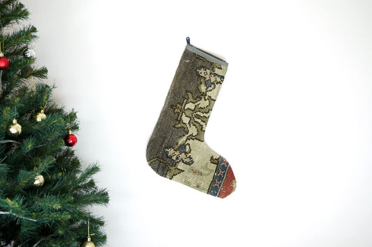 Kilim Christmas Stocking Vintage Rug Stocking Ethnic Decorative Xmas Socks S490