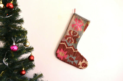 Vintage Kilim Stocking Christmas Stocking Ethnic Christmas Stocking S344