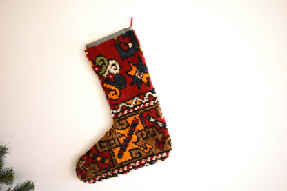 Christmas Stocking Kilim Gift Stocking Holiday Decor Sock Xmas Stocking S291