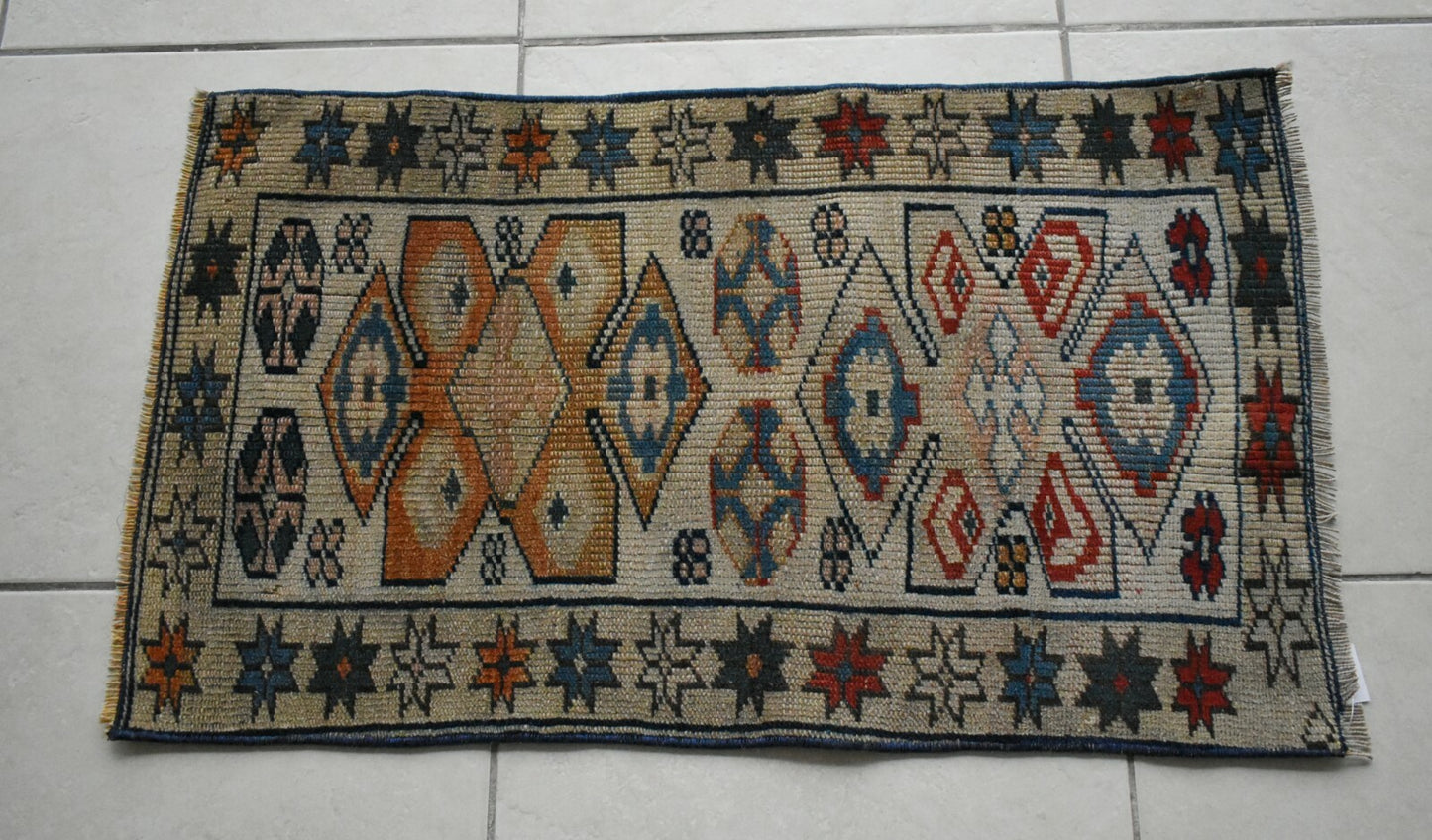 2.7x1.6 ft Small Turkish Runner Vintage Oushak Rug Anatolian Rug Faded Rug Y27